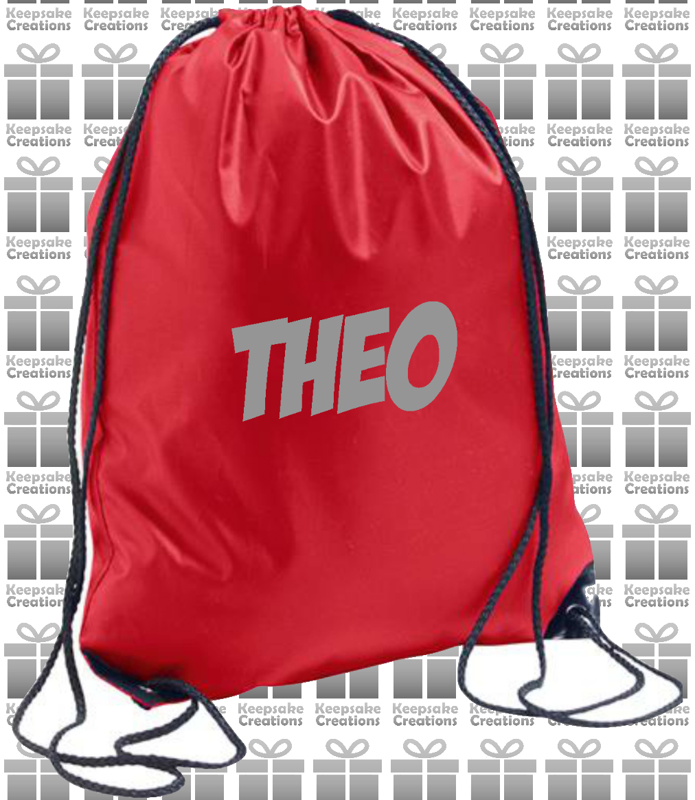 Personalised SUPERHERO Design Drawstring Gym Bag