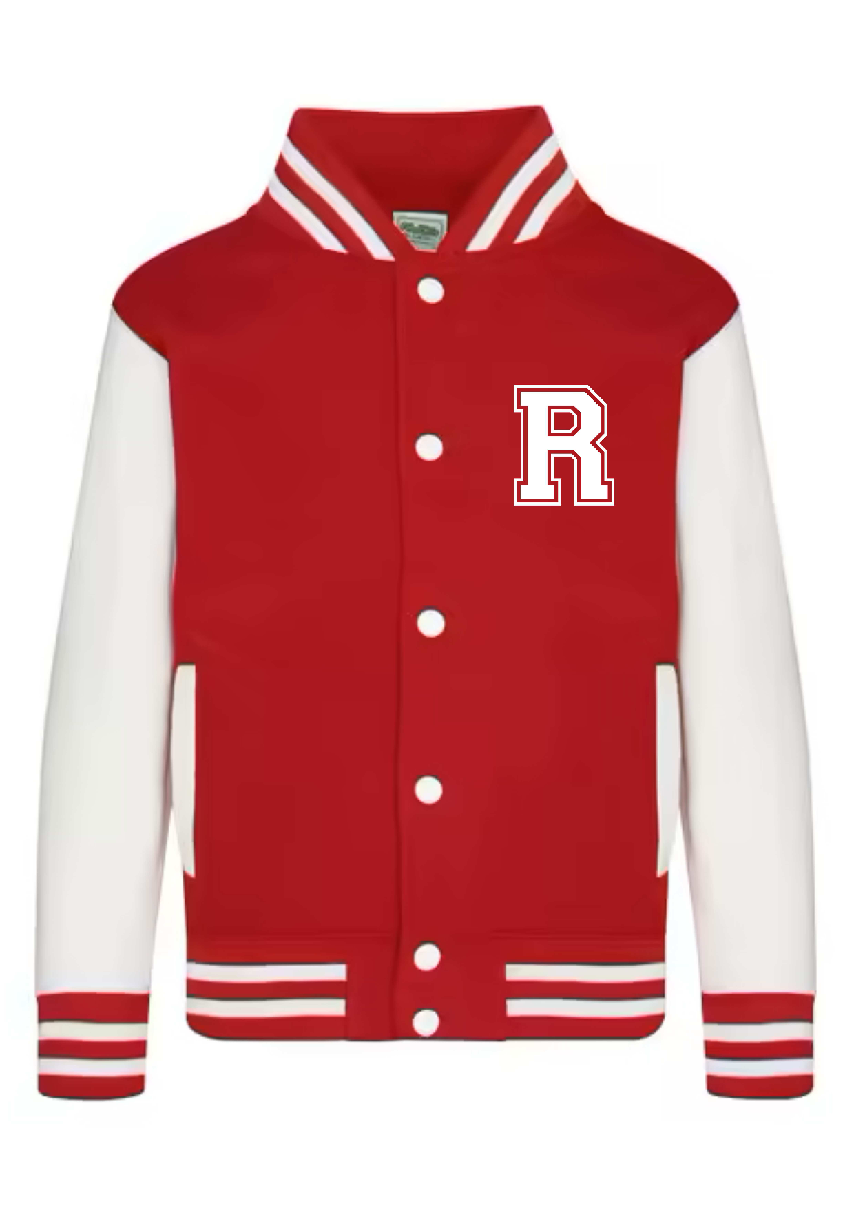 Personalised Kids Varsity College Jacket - Name and Number - #W