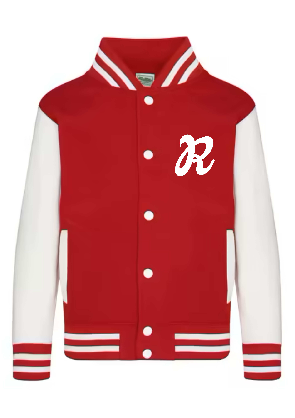 Personalised Kids Varsity College Jacket - Swash Design - #W