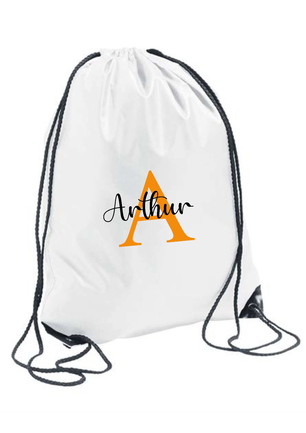 Personalised Monogram Drawstring Gym Bag Toy Bag Snack Bag