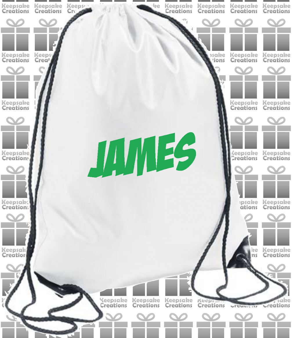 Personalised SUPERHERO Design Drawstring Gym Bag