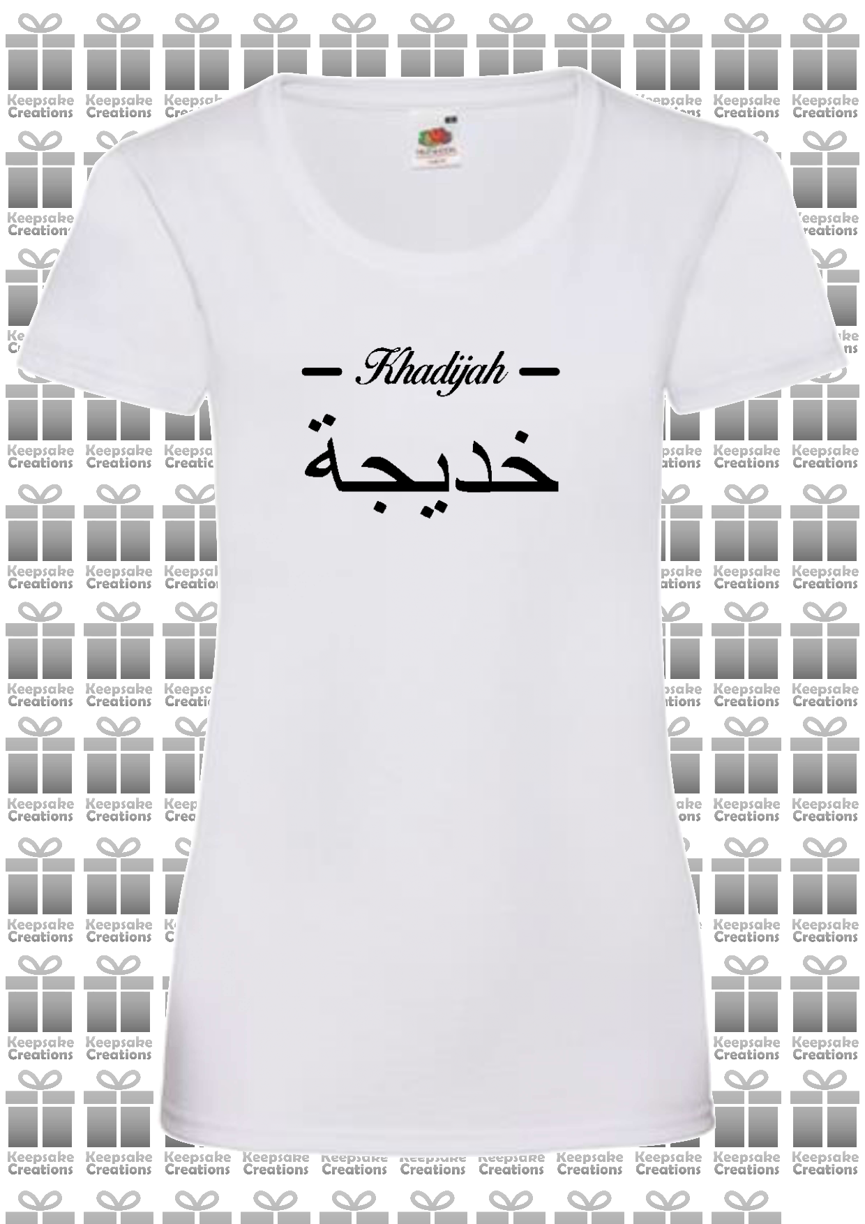 Personalised Women's Arabic English Line T-shirt #PW