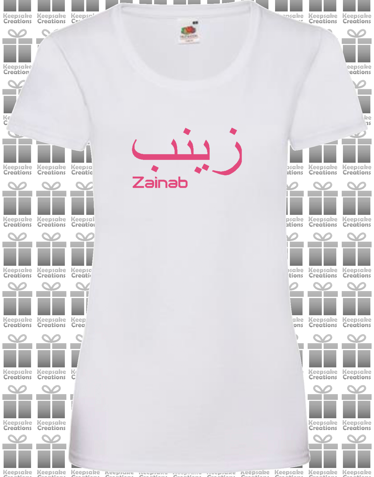 Personalised Women's Arabic English T-shirt #PW