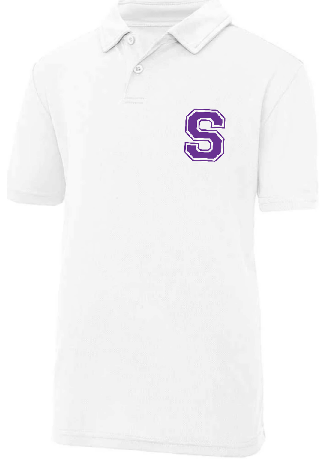 Personalised Kids White Varsity Design Polo Shirt