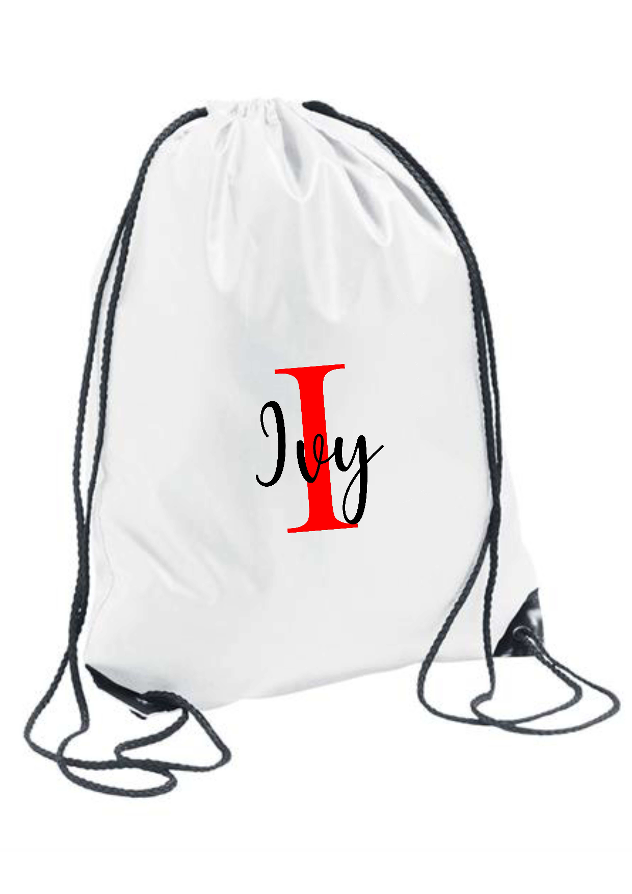 Personalised Monogram Drawstring Gym Bag Toy Bag Snack Bag