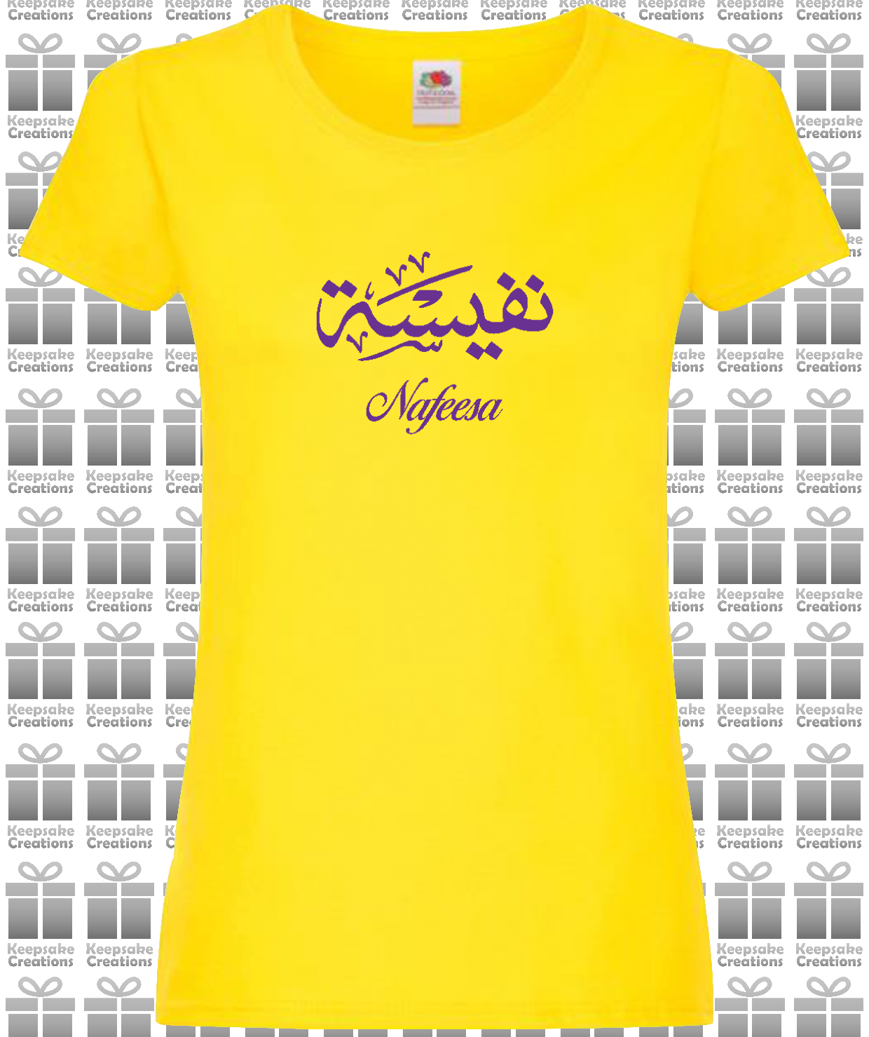 Personalised Women's Arabic Calligraphy T-shirt #RY