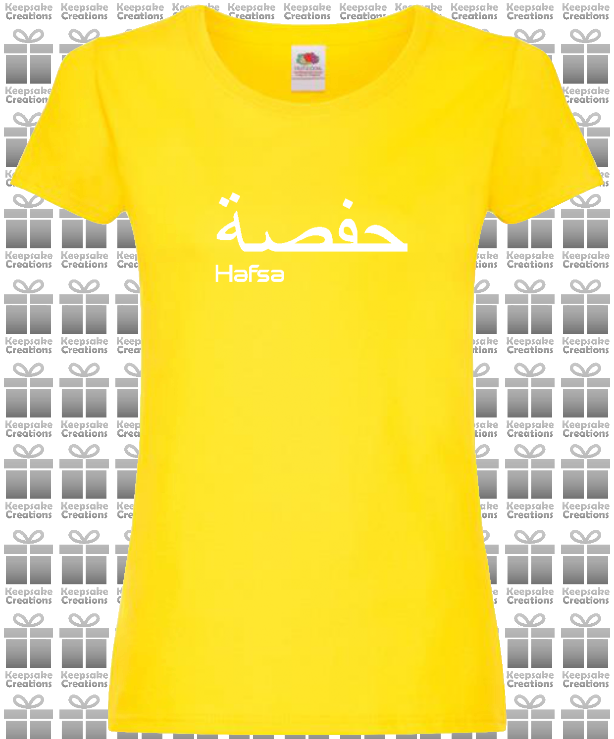 Personalised Women's Arabic English T-shirt #RY