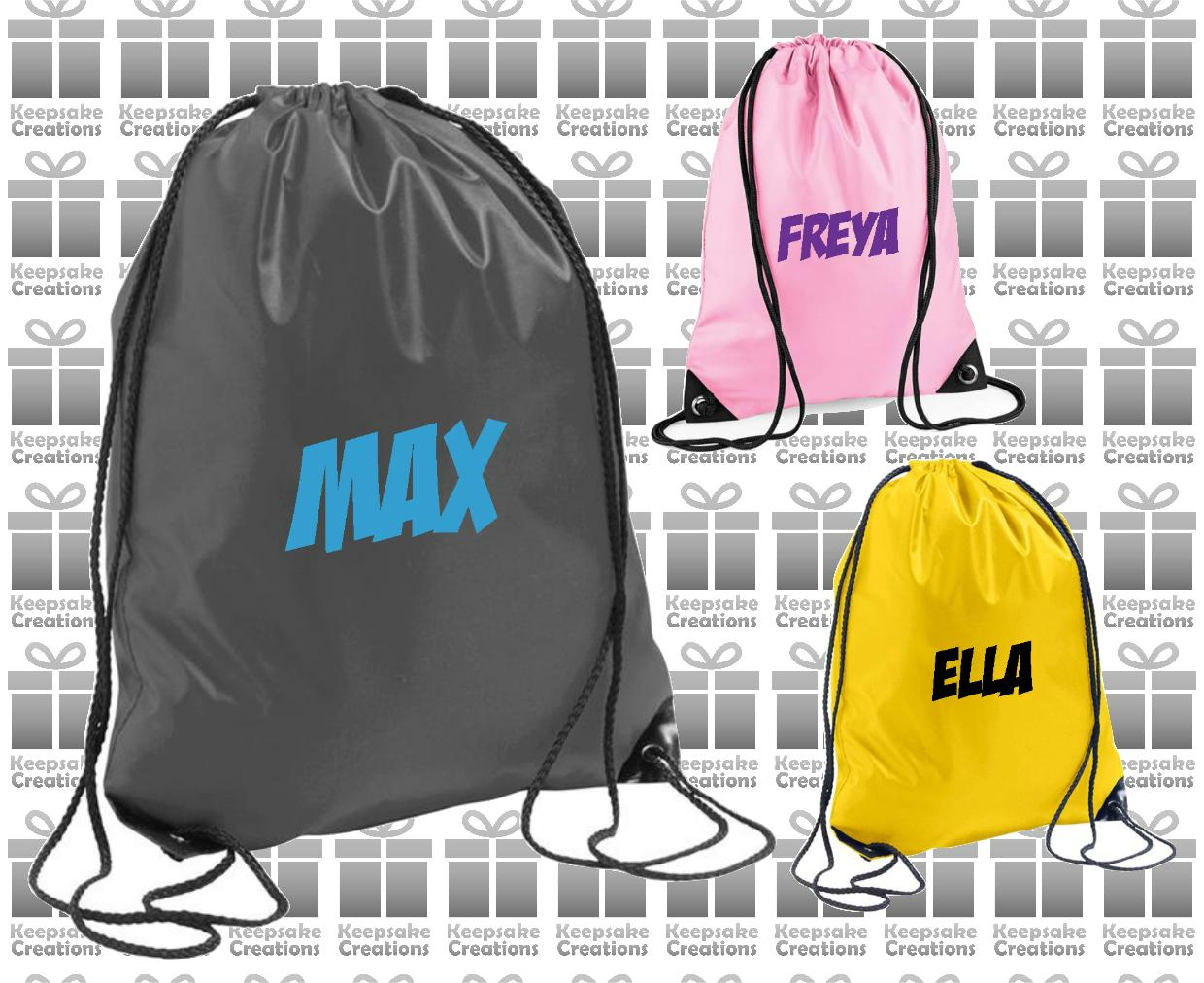 Personalised SUPERHERO Design Drawstring Gym Bag