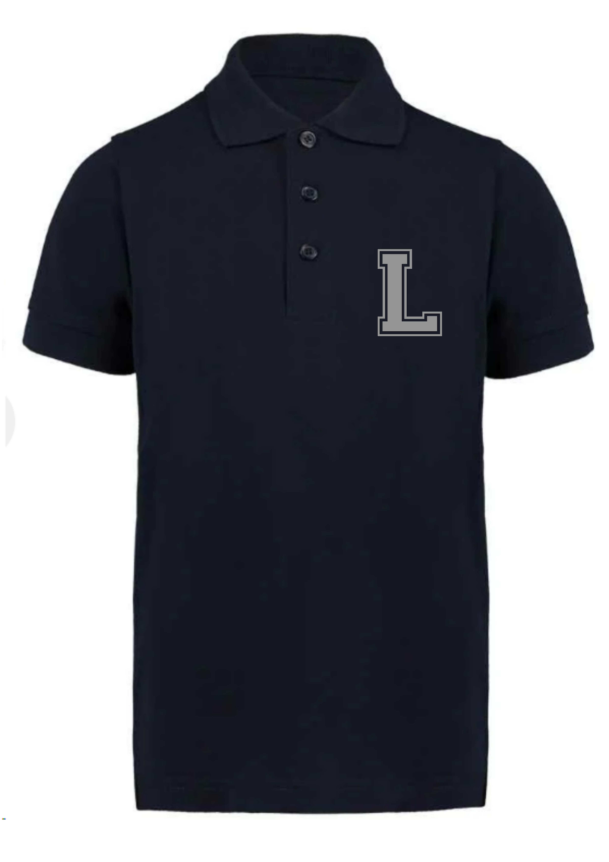 Personalised Kids Navy Varsity Design Polo Shirt