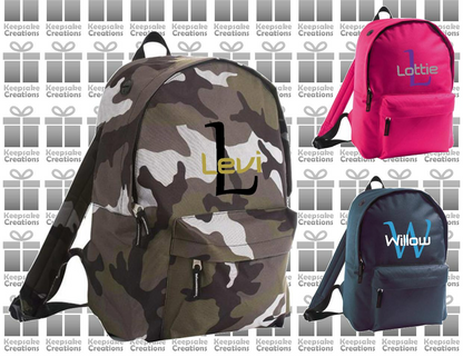 Personalised Monogram STANDARD Design Backpack