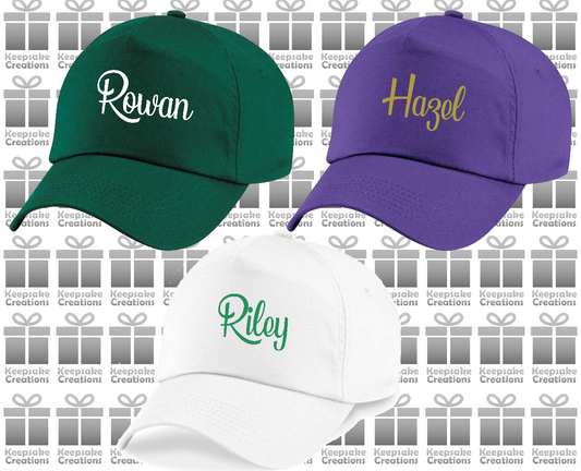 Personalised Adults Curly Baseball Cap