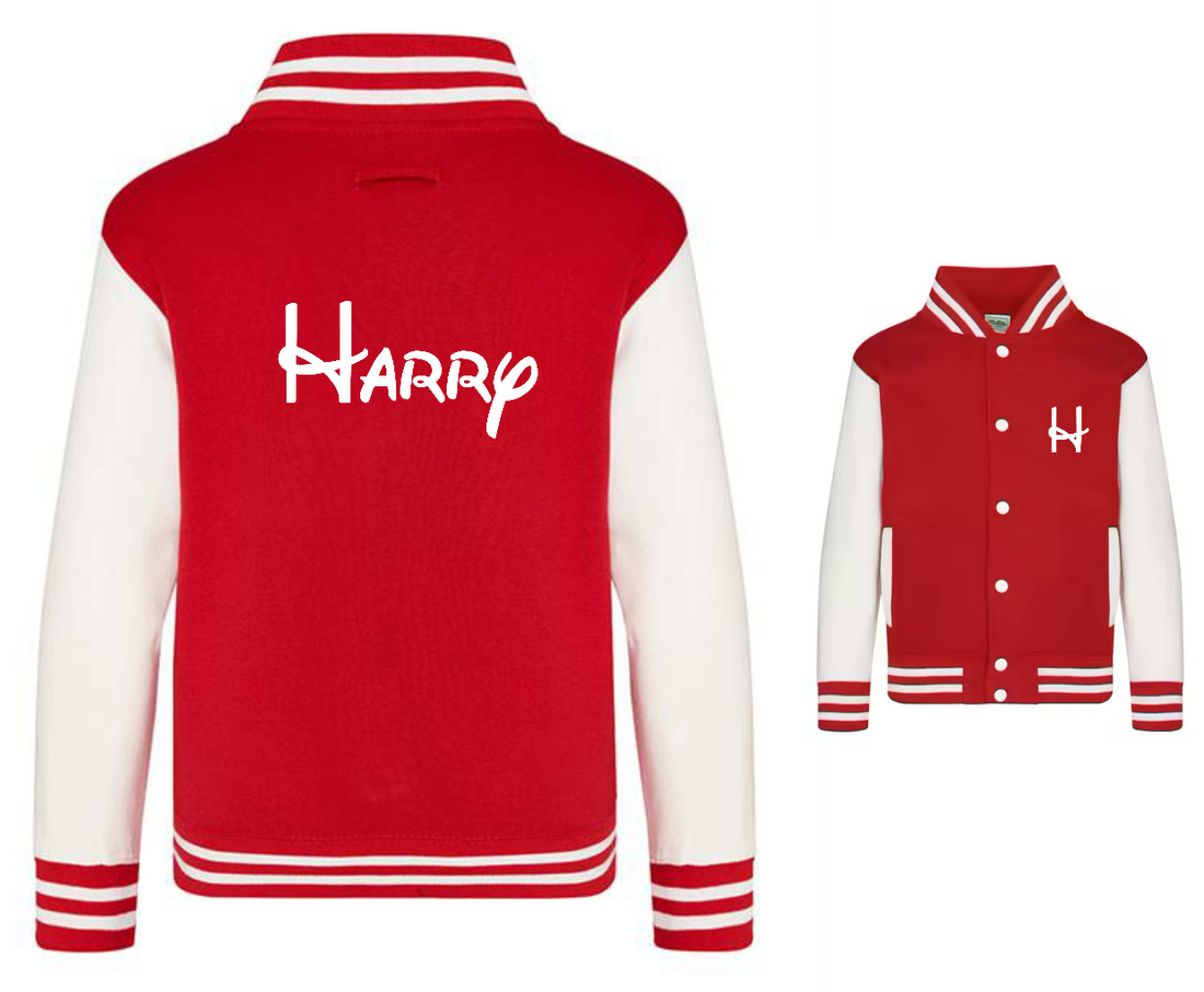 Personalised Unisex Varsity College Jackets - Disney Design - 