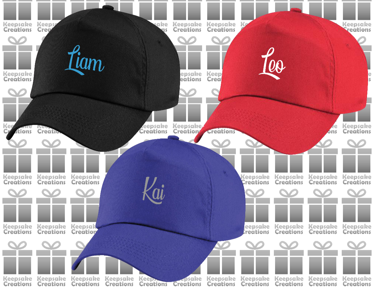 Personalised Kids Curly Baseball Cap