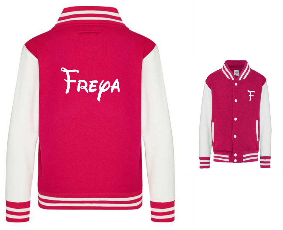 Personalised Unisex Varsity College Jackets - Disney Design - 