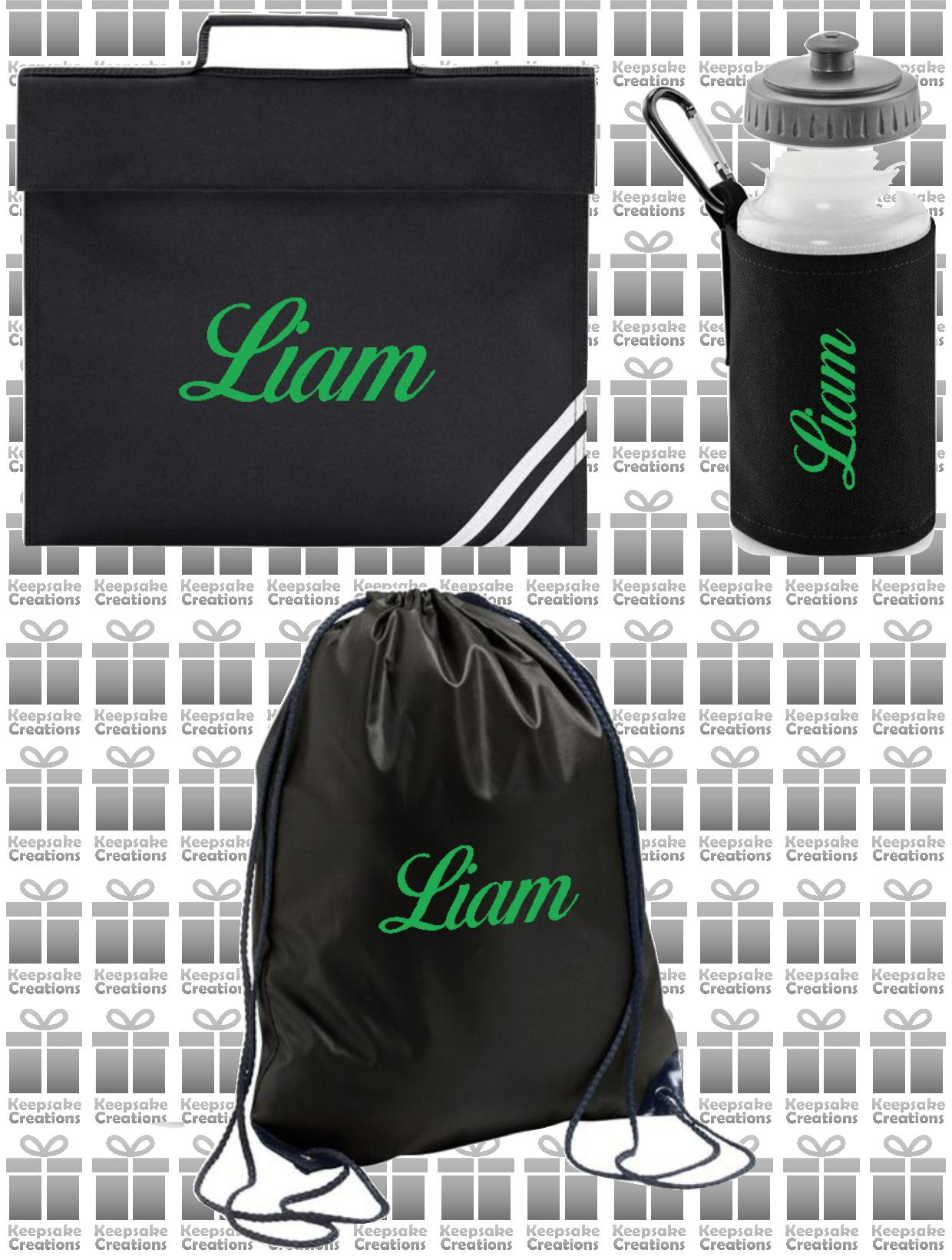 Personalised CURLY Design School Accessories Bundle #3