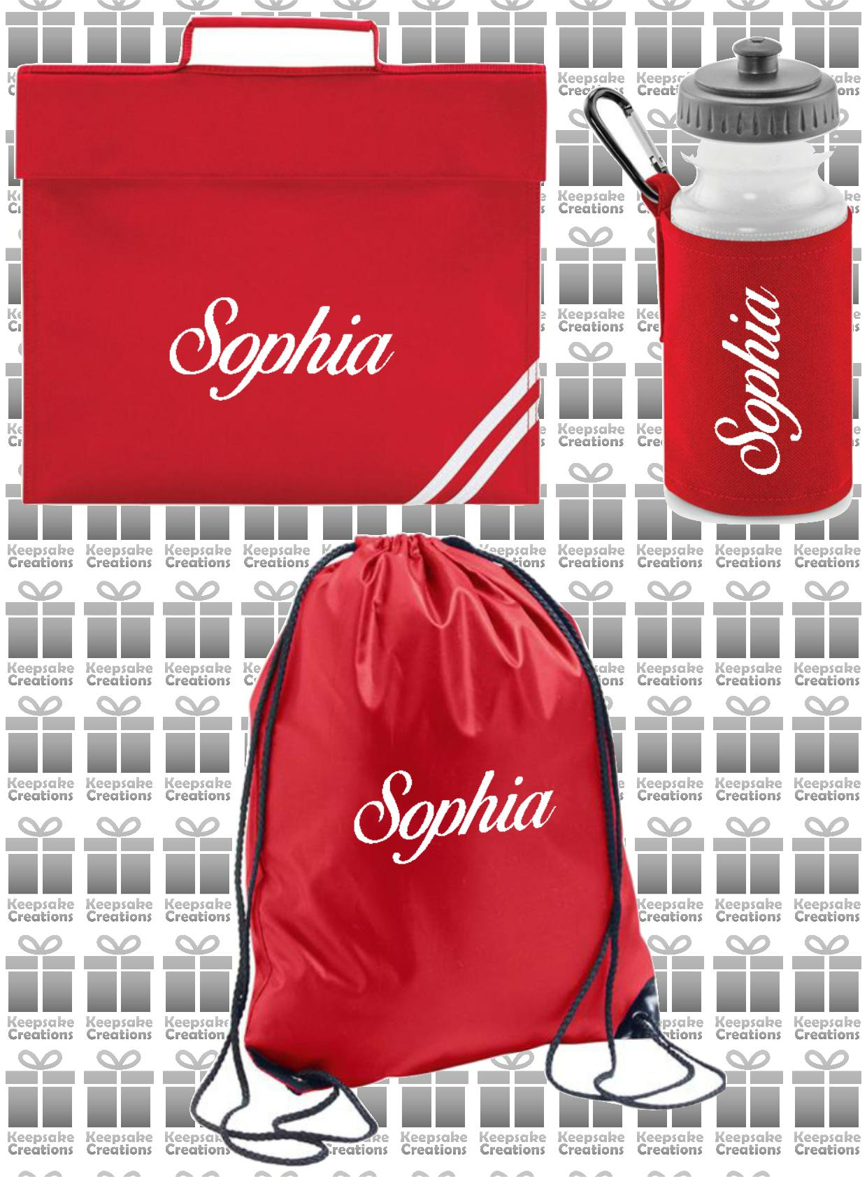 Personalised CURLY Design School Accessories Bundle #3