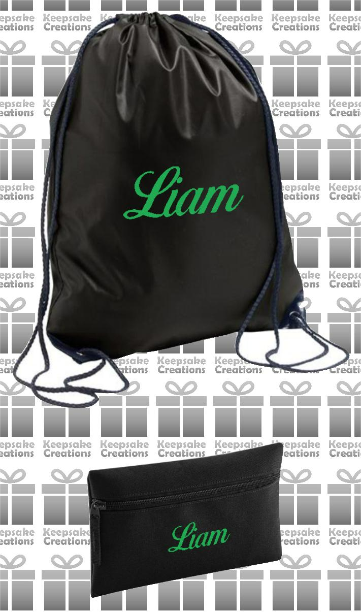 Personalised CURLY Design School Accessories Bundle #4