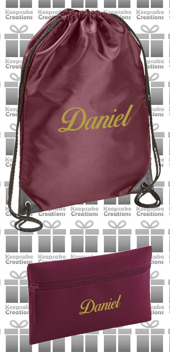 Personalised CURLY Design School Accessories Bundle #4