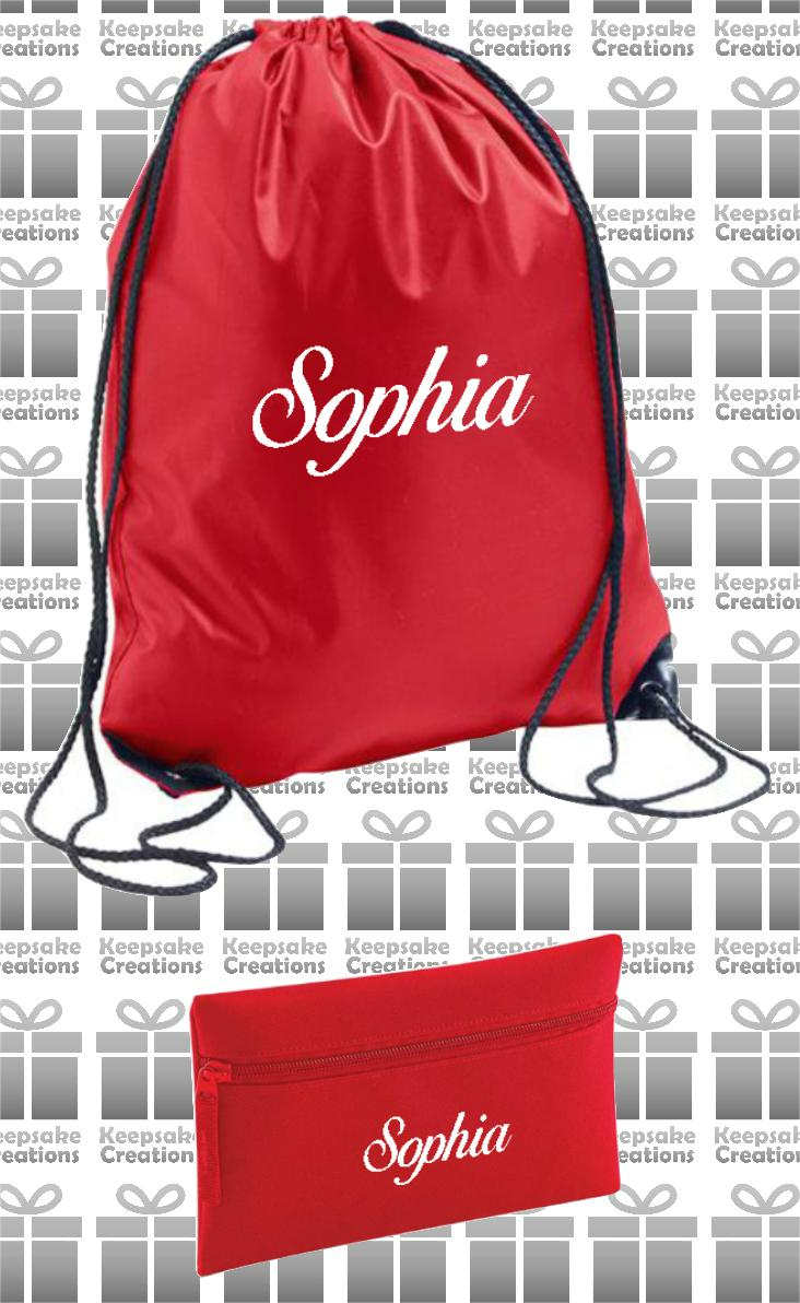 Personalised CURLY Design School Accessories Bundle #4