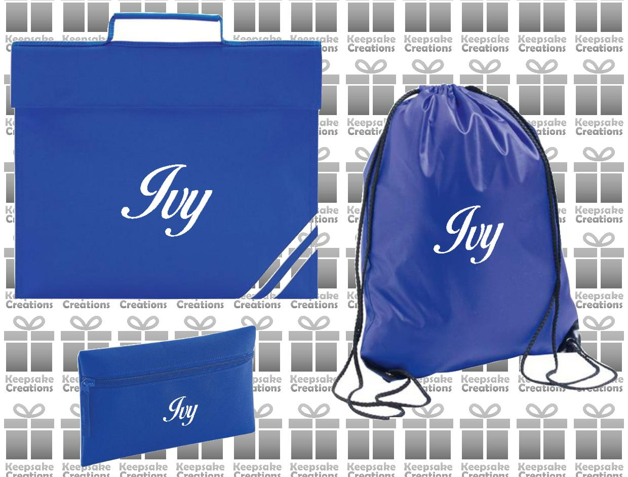 Personalised CURLY Design School Accessories Bundle #5