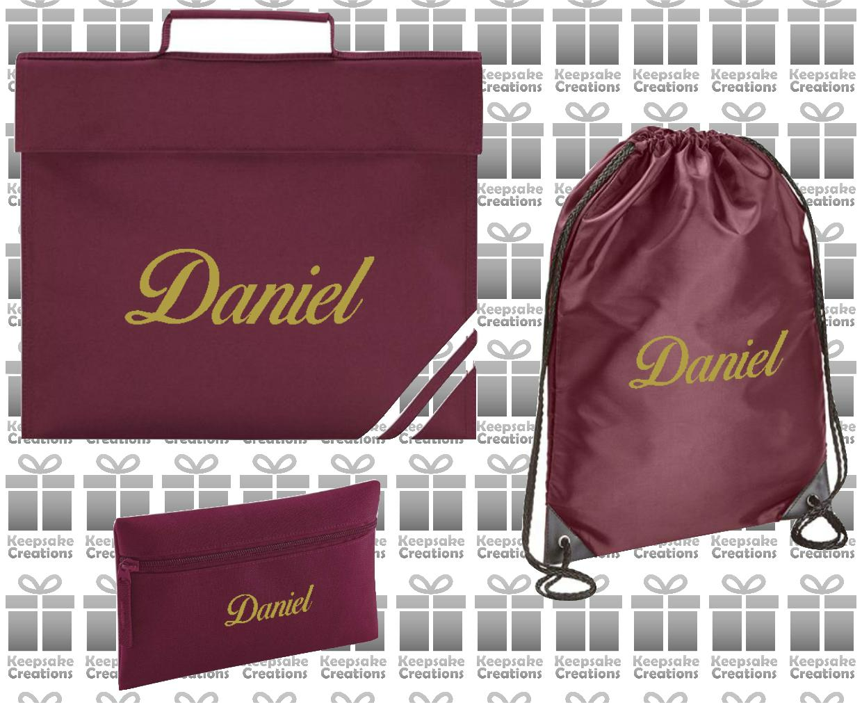 Personalised CURLY Design School Accessories Bundle #5