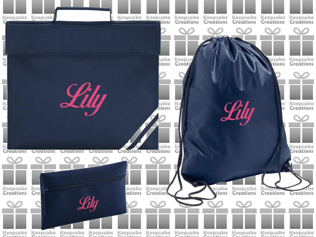 Personalised CURLY Design School Accessories Bundle #5