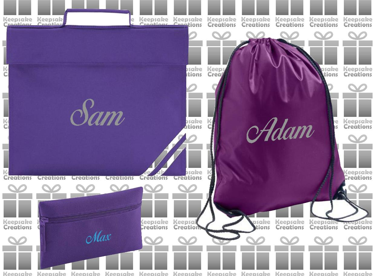Personalised CURLY Design School Accessories Bundle #5