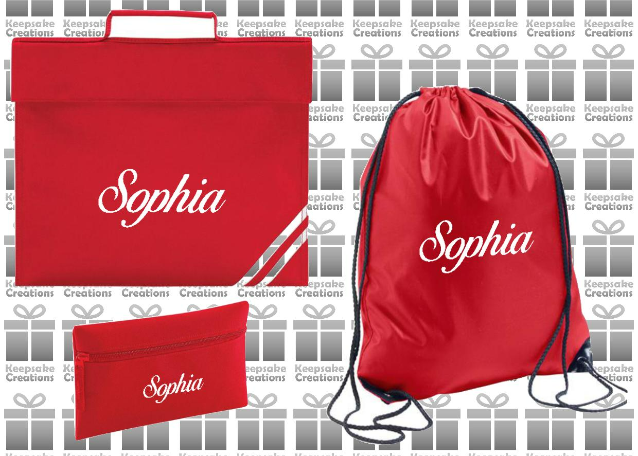 Personalised CURLY Design School Accessories Bundle #5