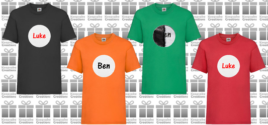 Personalised Kids Flip Sequin Circle T-shirt #BGOR