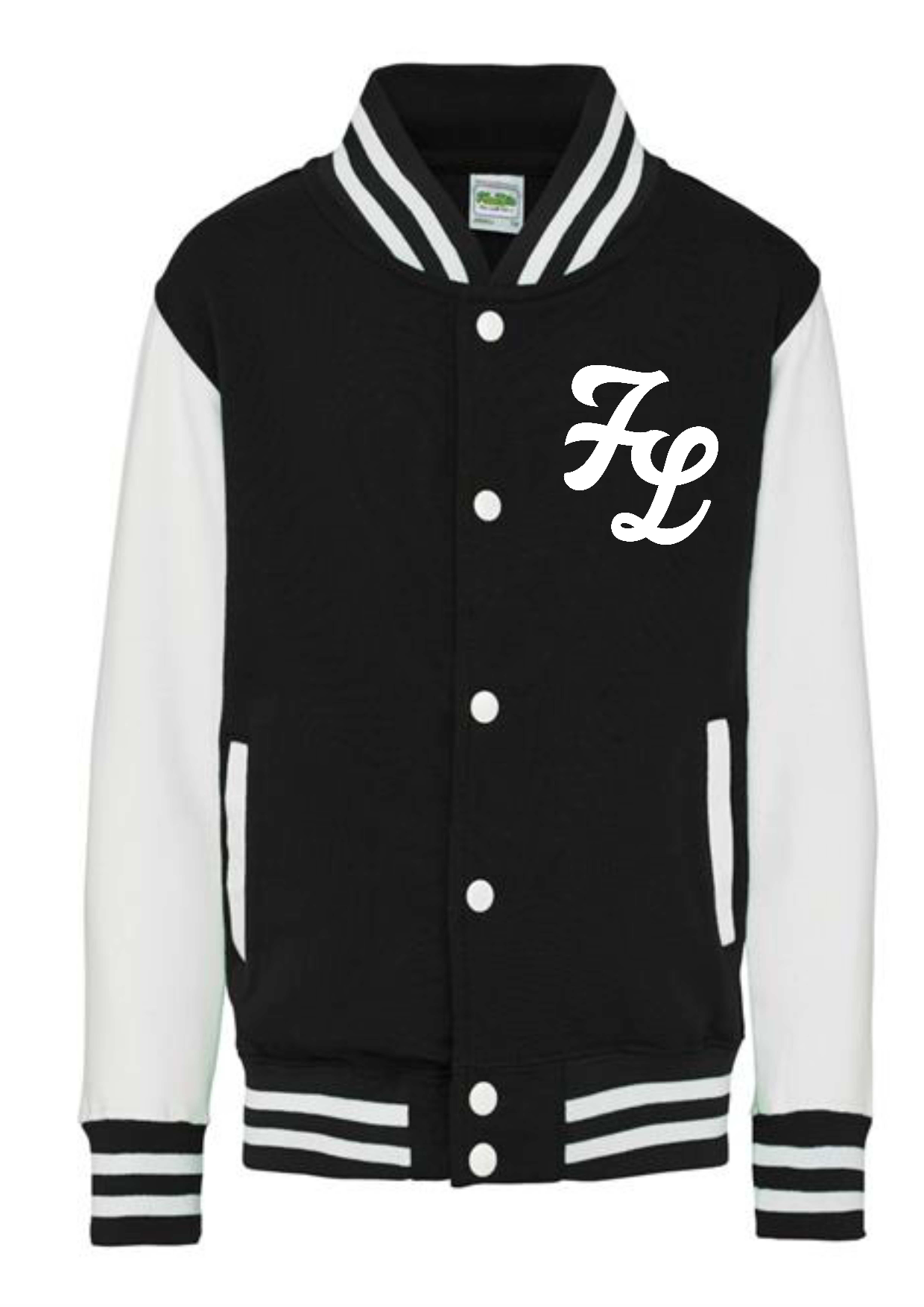Personalised Kids Varsity College Jacket - Swash Design - #W