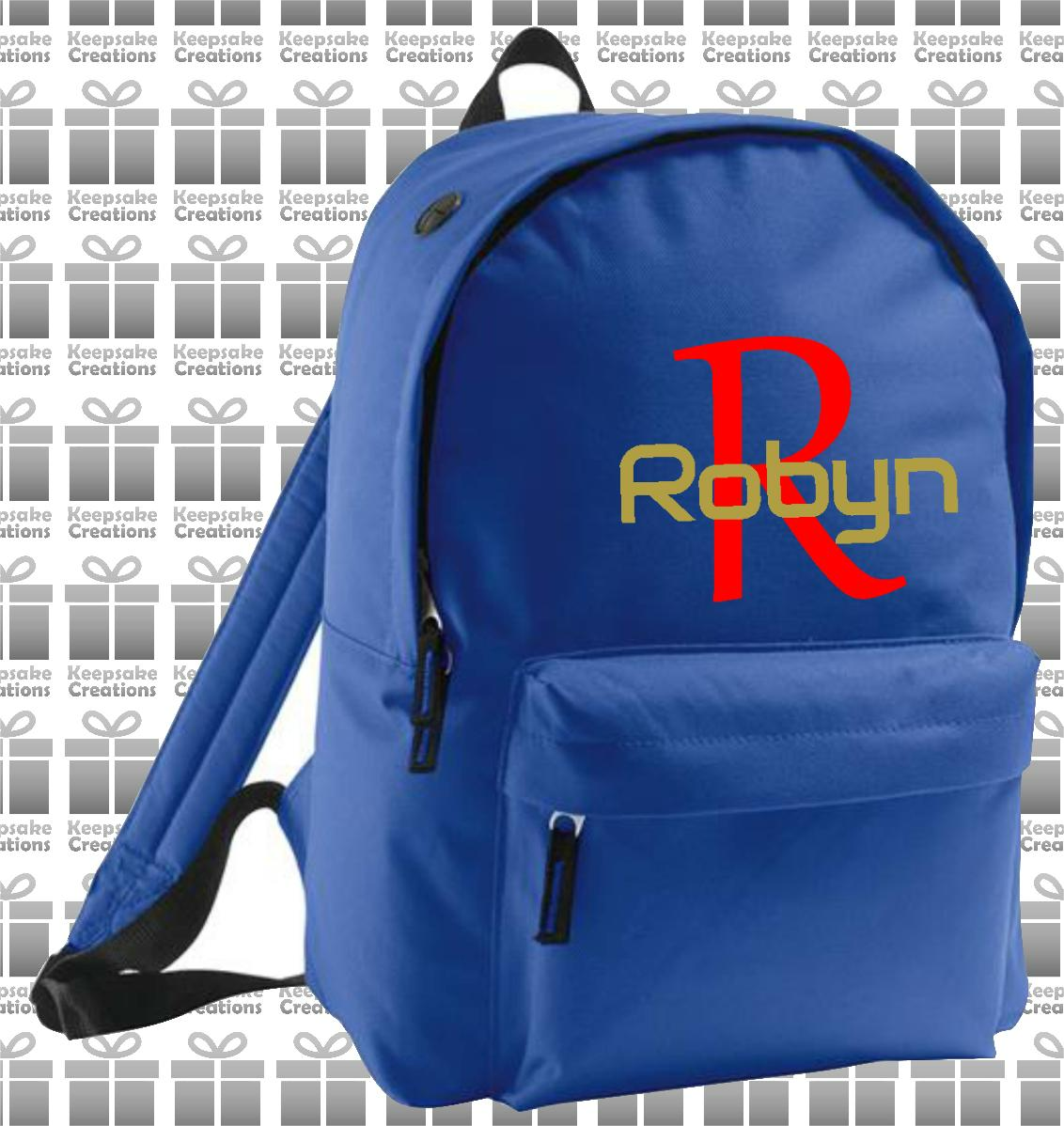 Personalised Monogram STANDARD Design Backpack