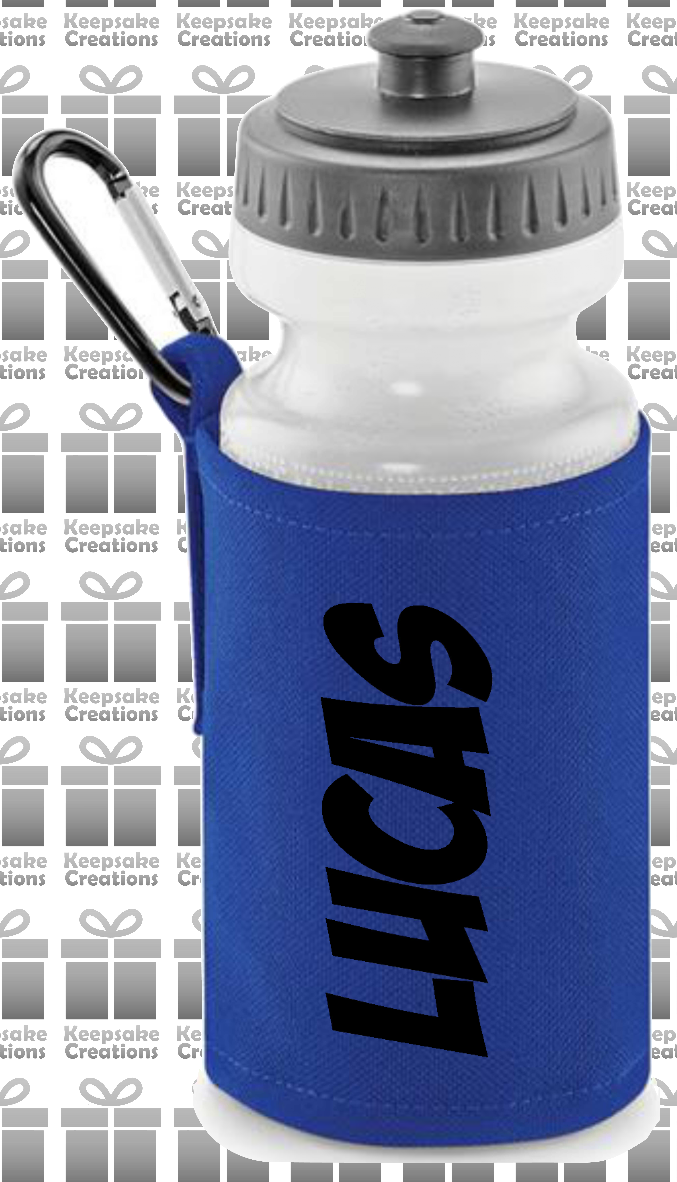 Personalised SUPERHERO Design Reusable Water Bottle with Holder