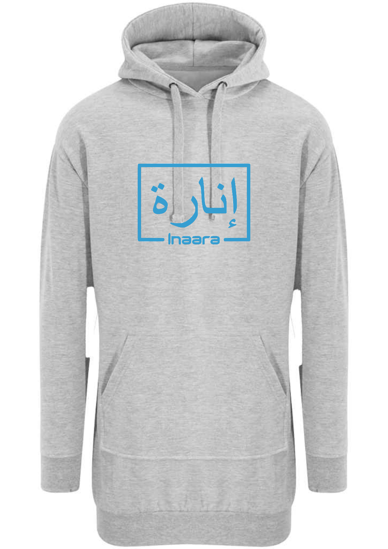 Personalised Arabic Box Ladies Longline Modest Hoodies