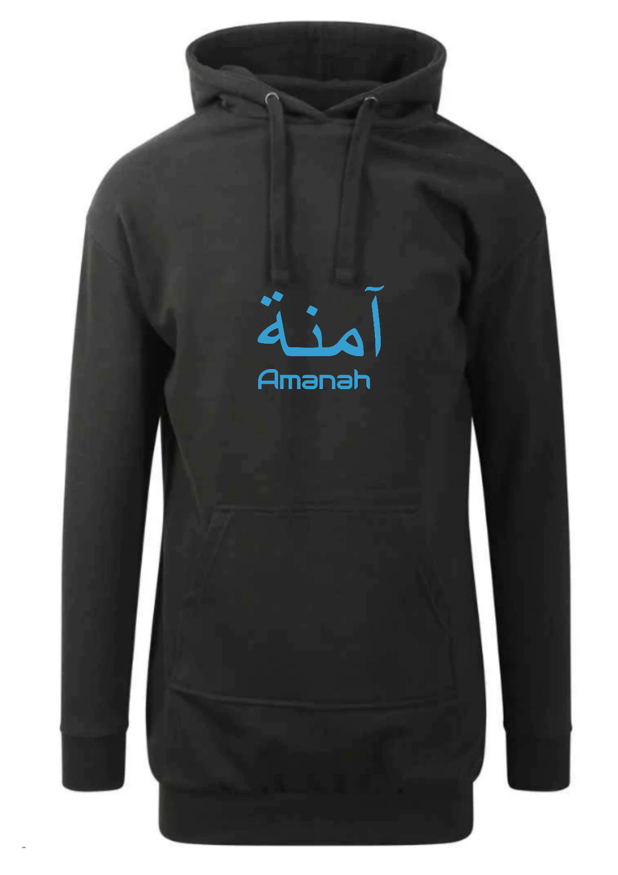 Personalised Arabic English Ladies Longline Modest Hoodies
