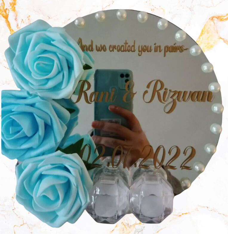 Personalised Islamic Ring plate holder 25cm/9 inches