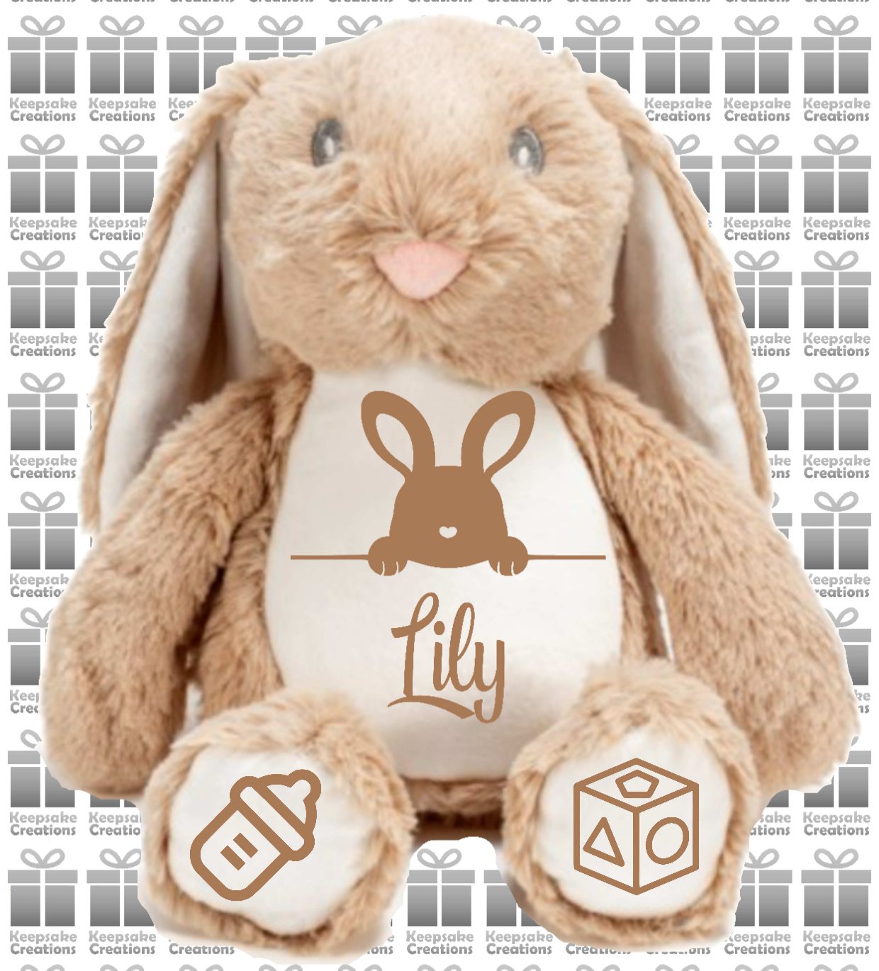 Personalised Baby Birth Plush Toys - Bunny Rabbit/Elephant