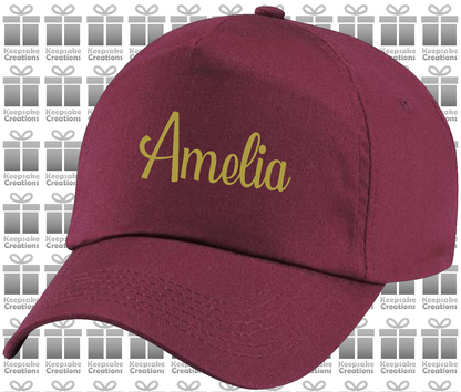 Personalised Adults Curly Baseball Cap