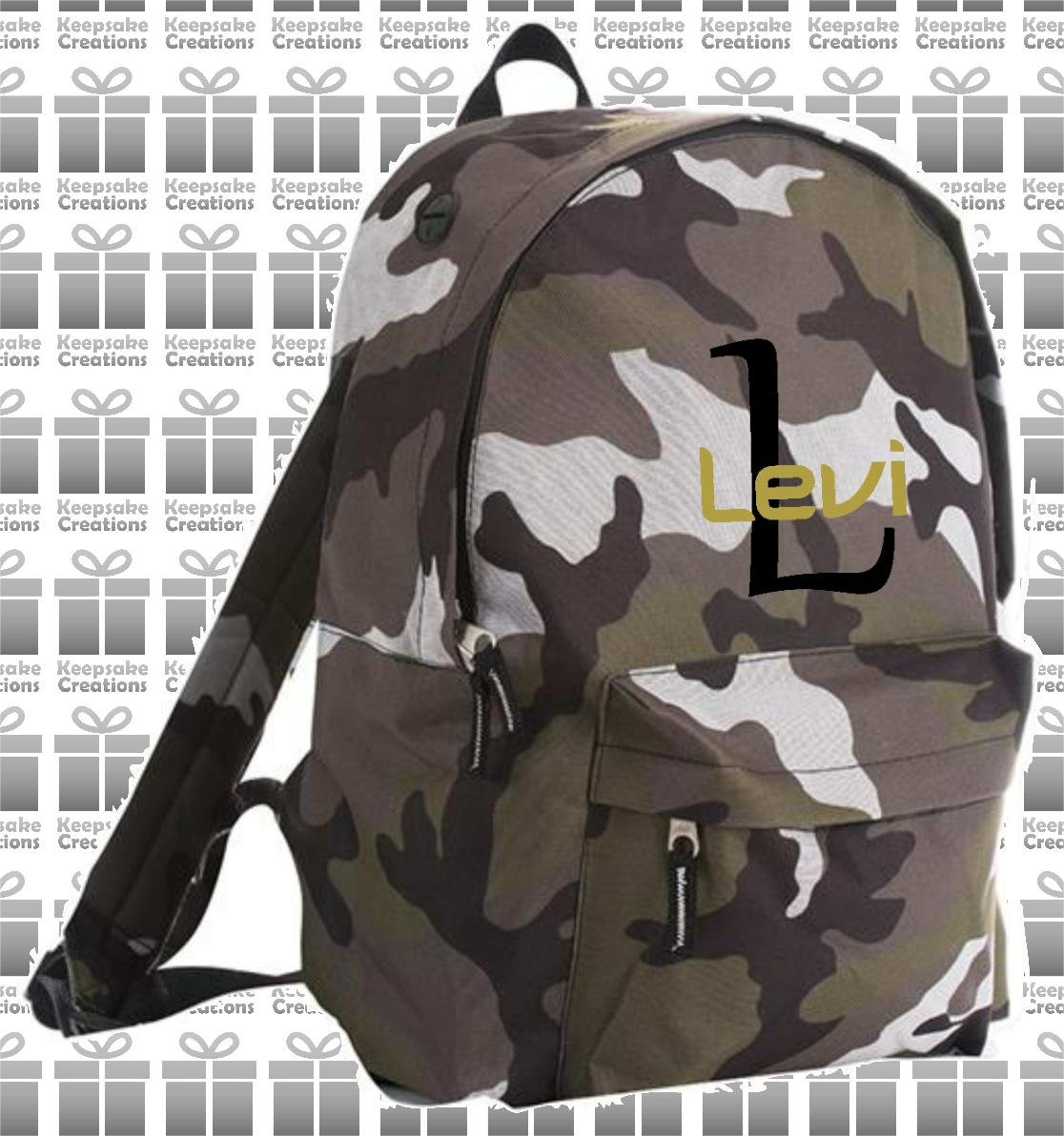 Personalised Monogram STANDARD Design Backpack