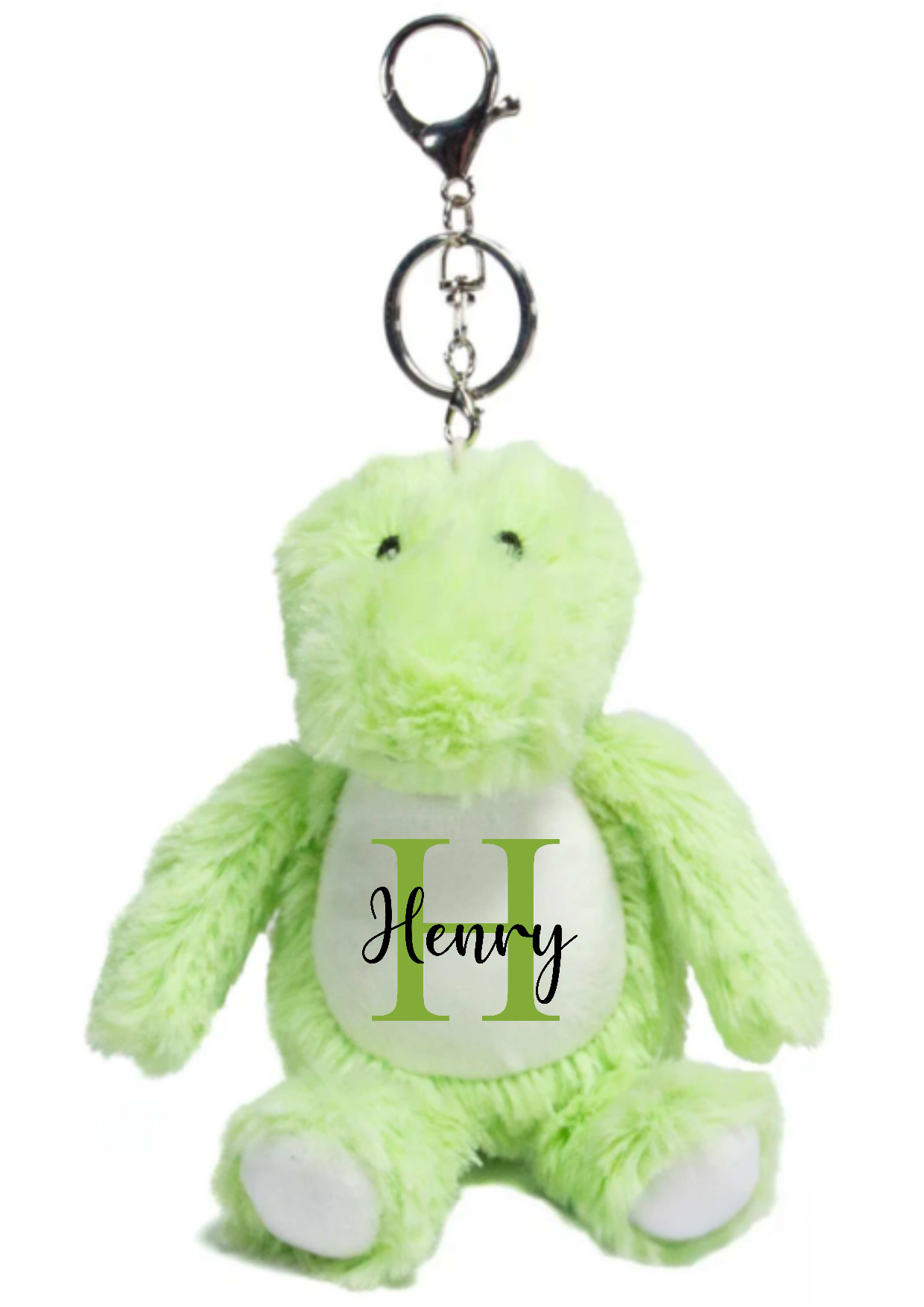 Personalised Animal Monogram Plush Toys Keyring