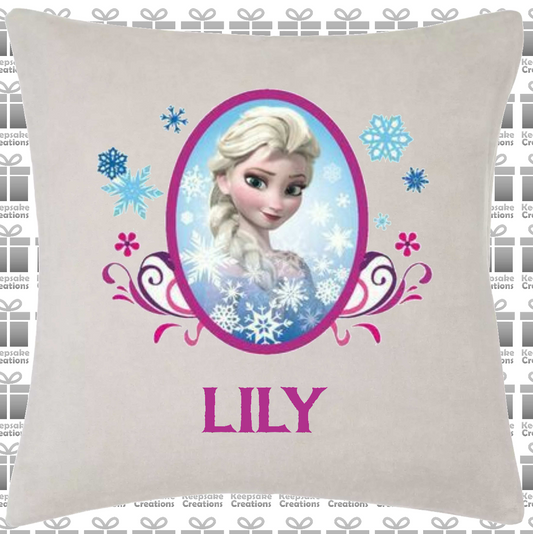 Personalised Frozen Elsa Cushion