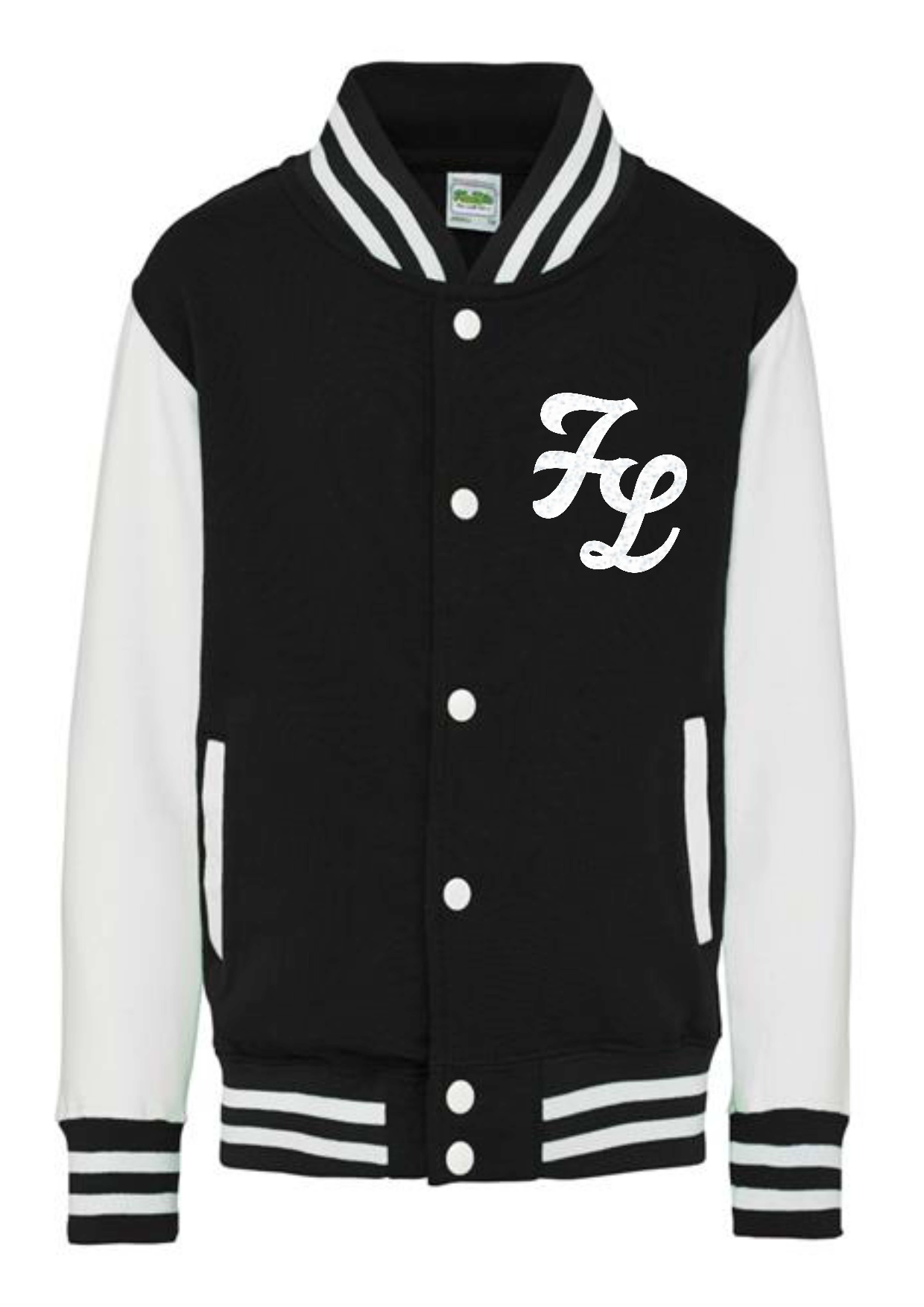 Personalised Kids Varsity College Jacket - Swash Design - #W