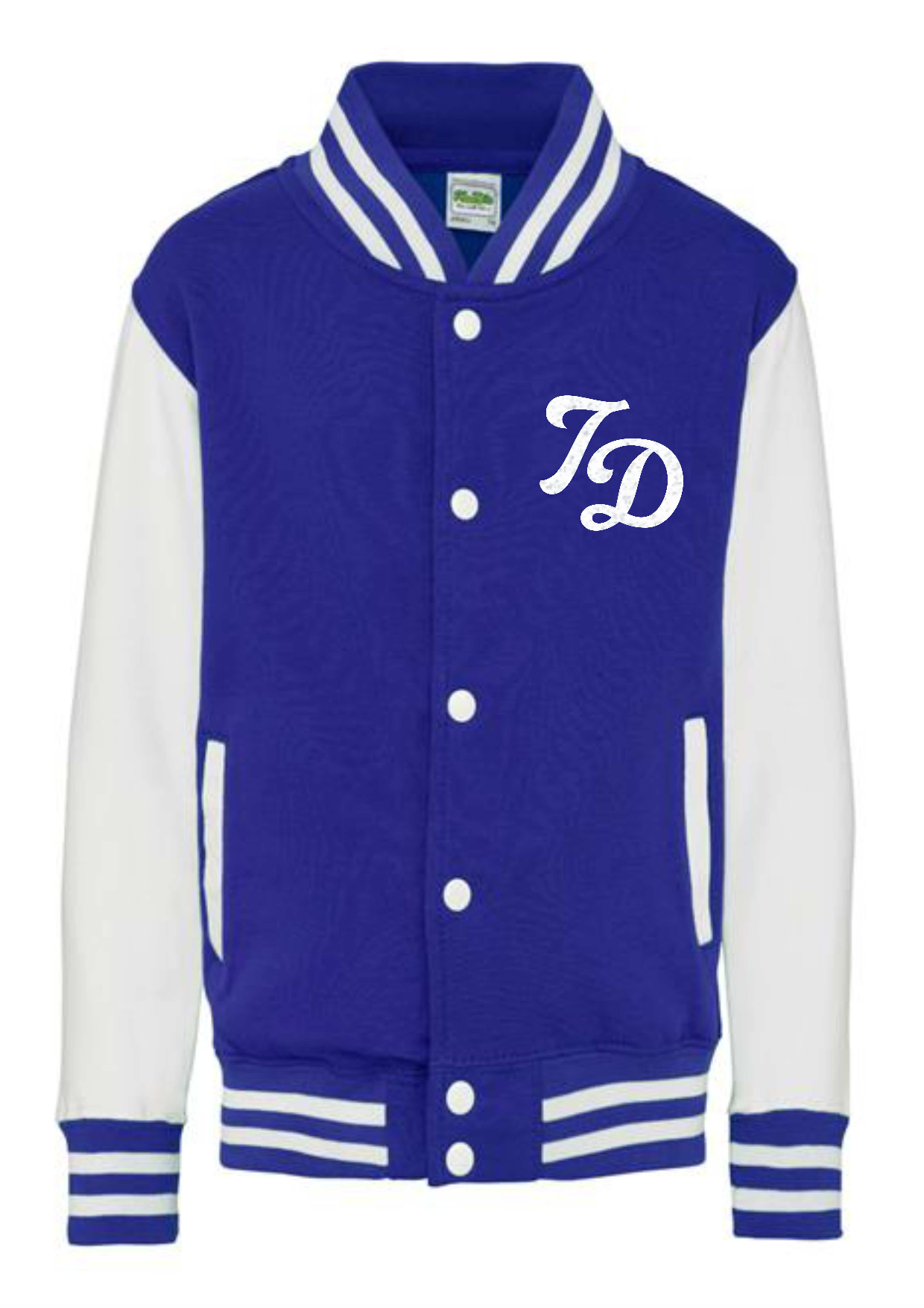 Personalised Kids Varsity College Jacket - Swash Design - #W