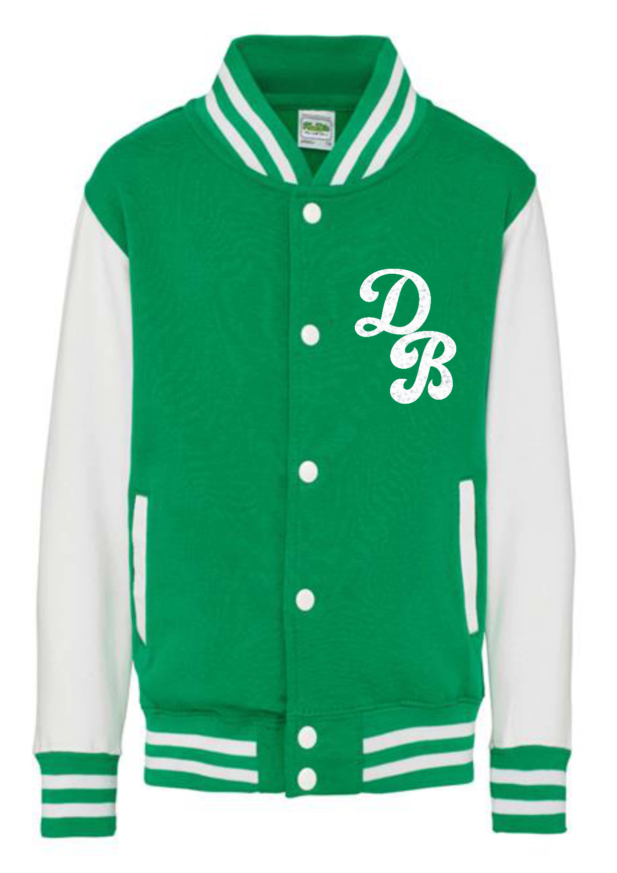Personalised Kids Varsity College Jacket - Swash Design - #W