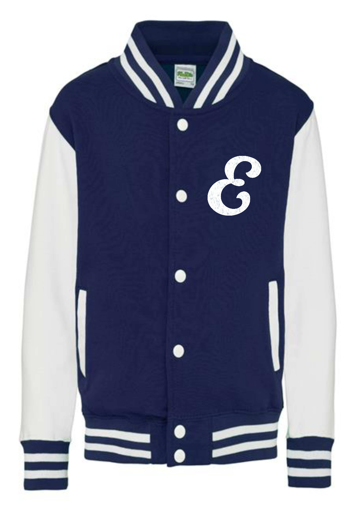 Personalised Kids Varsity College Jacket - Swash Design - #W