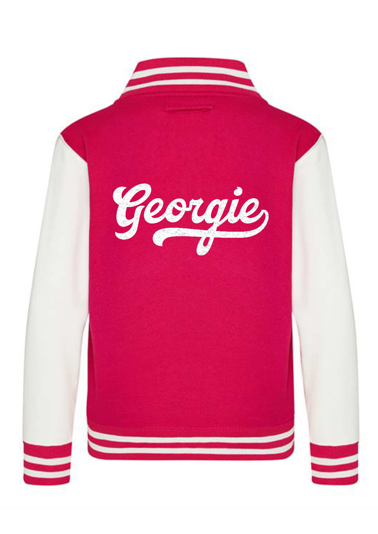 Personalised Kids Varsity College Jacket - Swash Design - #W