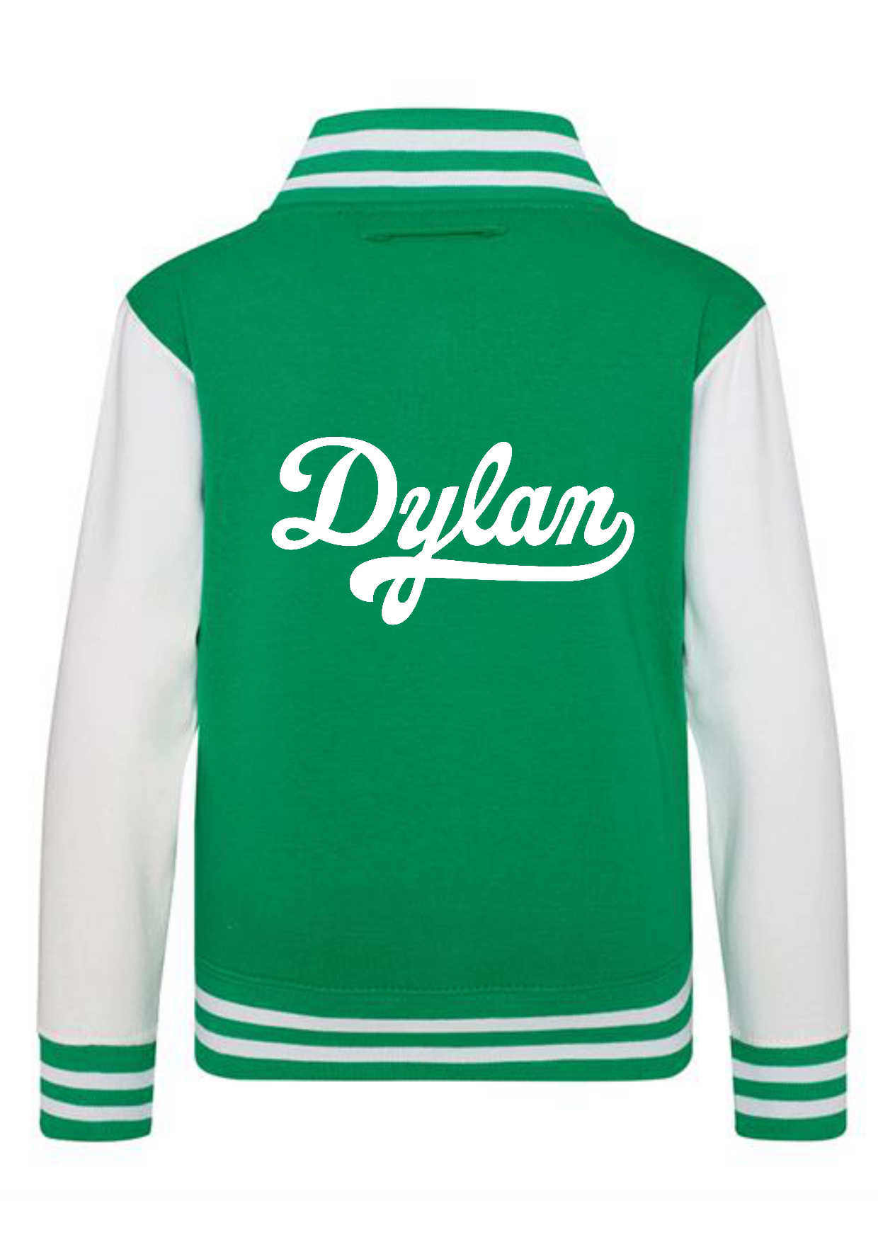 Personalised Kids Varsity College Jacket - Swash Design - #W