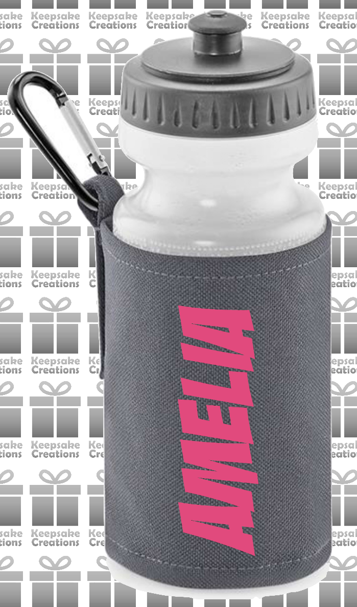 Personalised SUPERHERO Design Reusable Water Bottle with Holder
