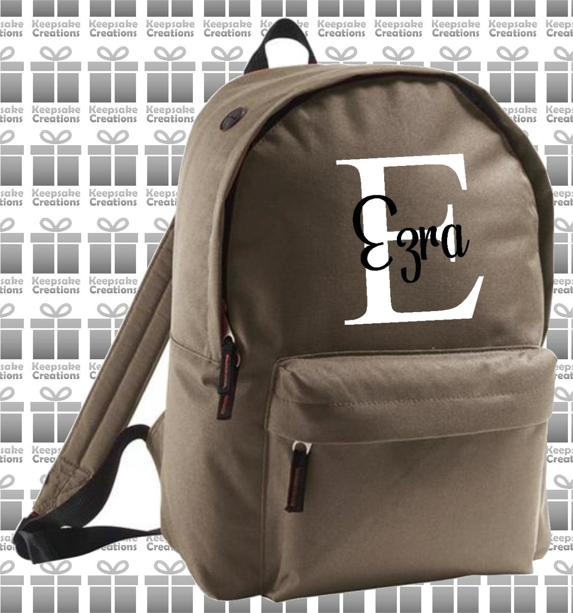 Personalised Monogram CURLY Design Backpack