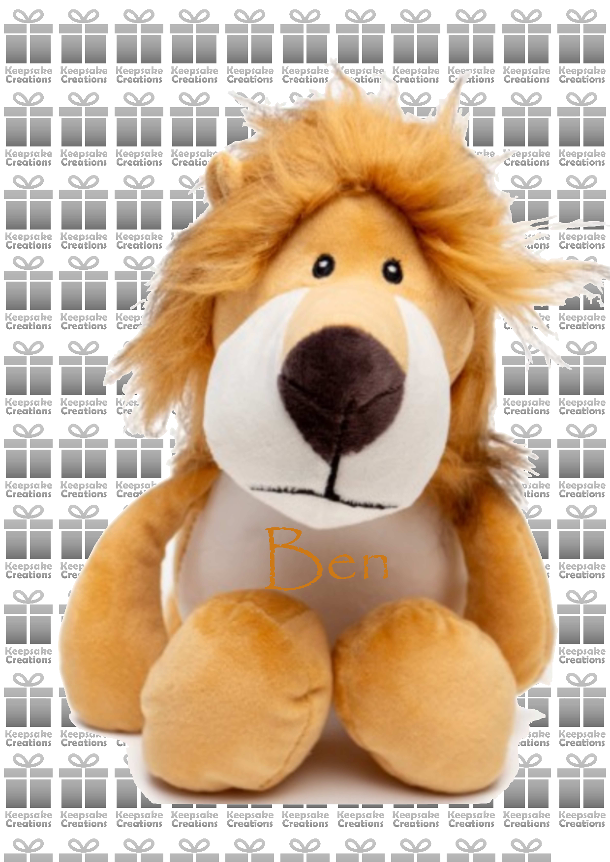 Personalised Baby Birth Plush Toys - Fox/Giraffe/Highland Cow/Lion/Tiger