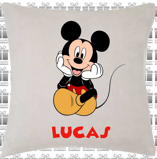 Personalised Mickey Mouse Sitting Cushion